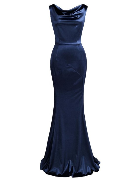 Dresses & Skirts - MUXXN Women's Retro 50s Style Gorgeous Sleeveless Evening Long Dress Blue "L"